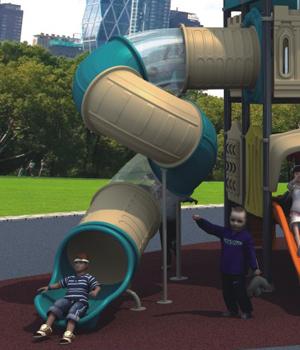 公園のための普及したプラスチック子供の託児所の運動場装置