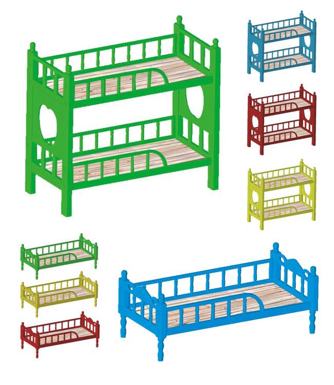 就学前の家具の別の色およびヨーロッパ規格のプラスチック二段ベッドの養樹園の教室の家具