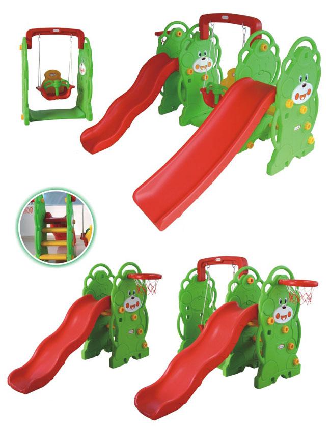 3 おもちゃの多機能のプラスチック子供のスライドおよび振動多彩な赤ん坊のスライドの振動セットの外の 1 子供で