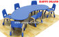 就学前の教室の家具、テーブルを学んでいる幼稚園の教室の家具の子供の半月のグループ サプライヤー