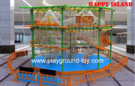 中国 庭の子供 Trainning のためのプラスチック木製の冒険の運動場装置 代理店